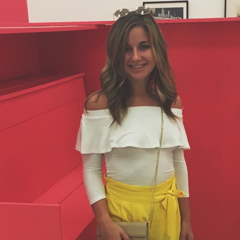 White off the shoulder top